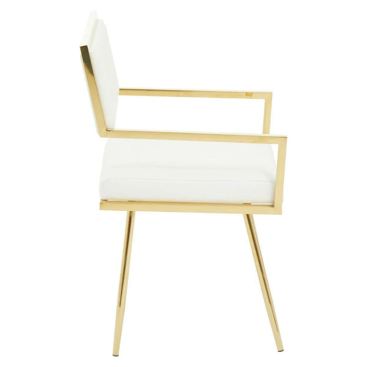 Azalea Ivory Leather Effect Dining Chair - Image 5
