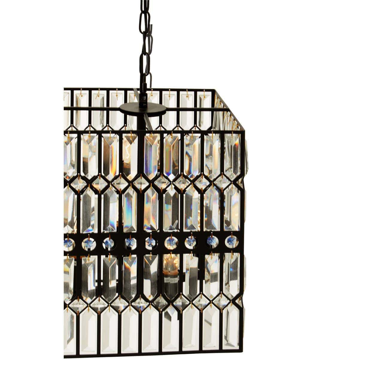 Babylon Black Crystal 6 Light Pendant Light - Image 3