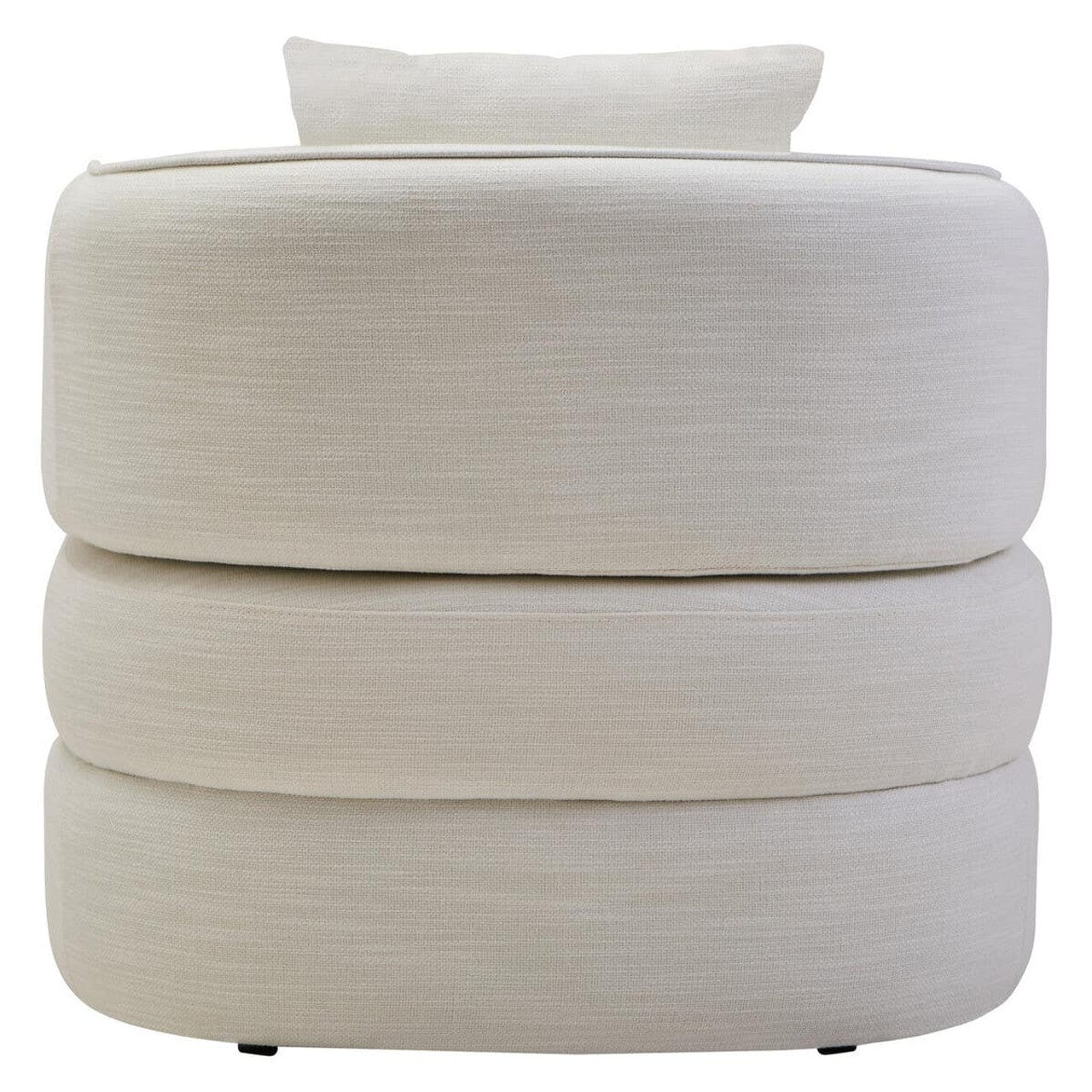 Bilani Cream Linen Effect Curved Chair - Image 4
