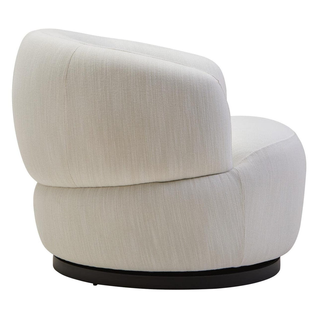 Bordo Textured Cream Curved Swivel Chair - Image 3