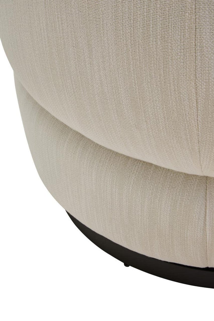 Bordo Textured Cream Curved Swivel Chair - Image 6
