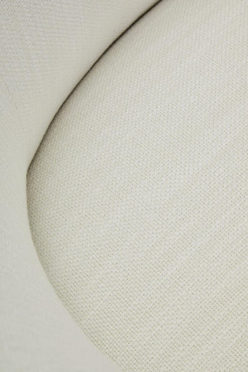 Bordo Textured Cream Curved Swivel Chair - Image 7