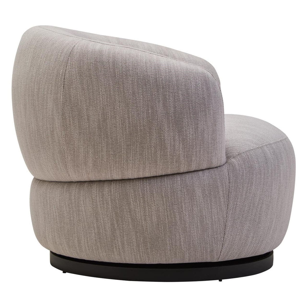Bordo Textured Grey Curved Swivel Chair - Image 3