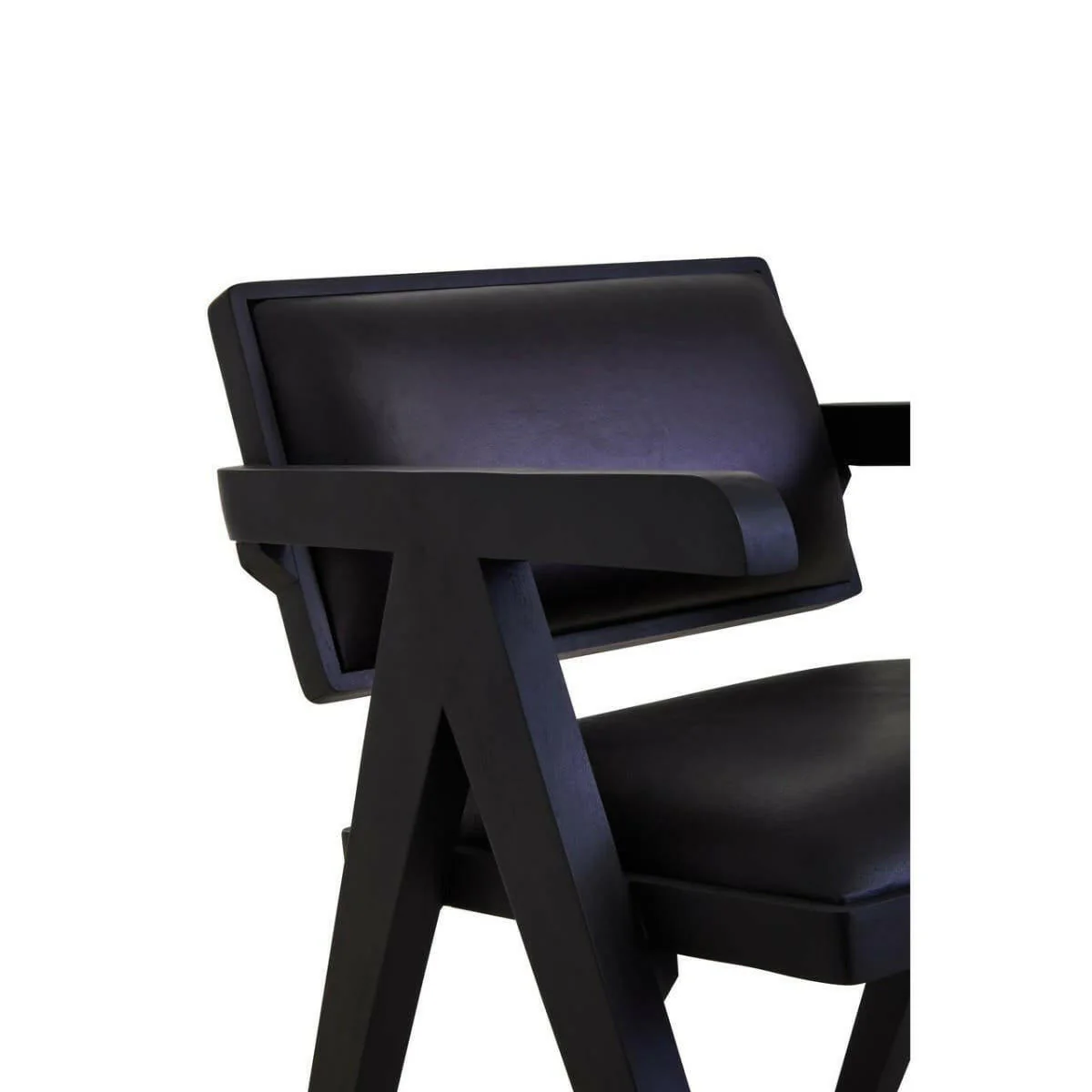 Buffalo Black Leather Armchair - Image 3