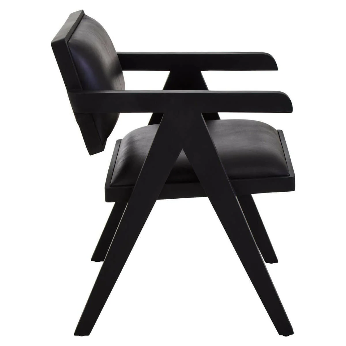 Buffalo Black Leather Armchair - Image 7