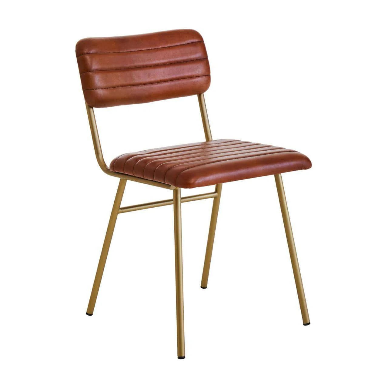 Buffalo Tan Leather Angular Dining Chair - Image 2