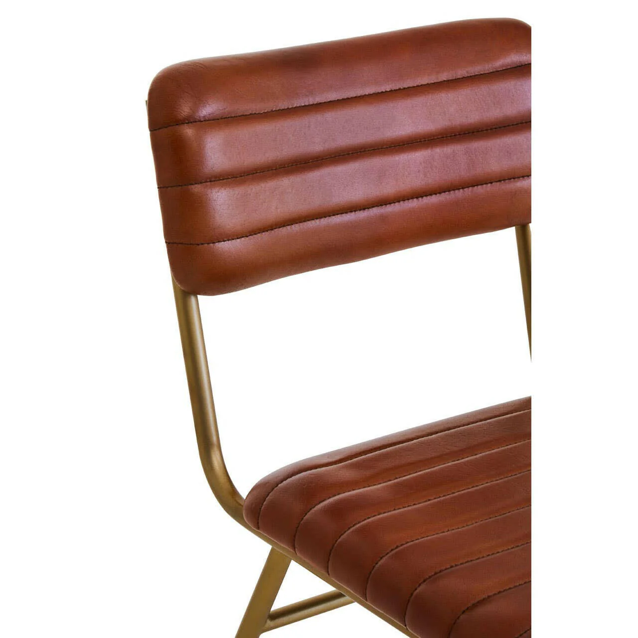 Buffalo Tan Leather Angular Dining Chair - Image 5