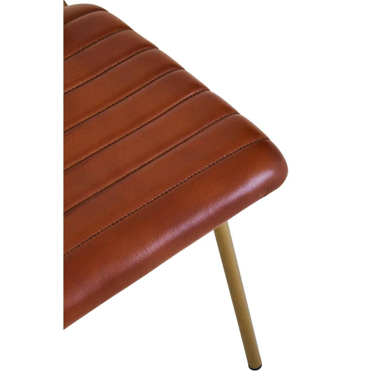Buffalo Tan Leather Angular Dining Chair - Image 7