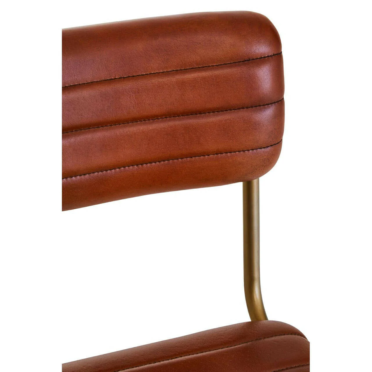 Buffalo Tan Leather Angular Dining Chair - Image 8