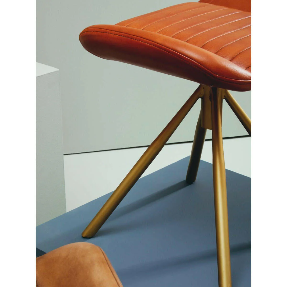 Buffalo Tan Leather Foot Stool - Image 5