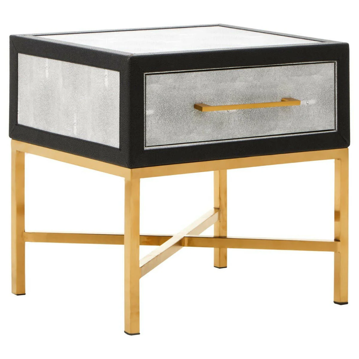 Cadiz Grey Shagreen Side Table - Image 2
