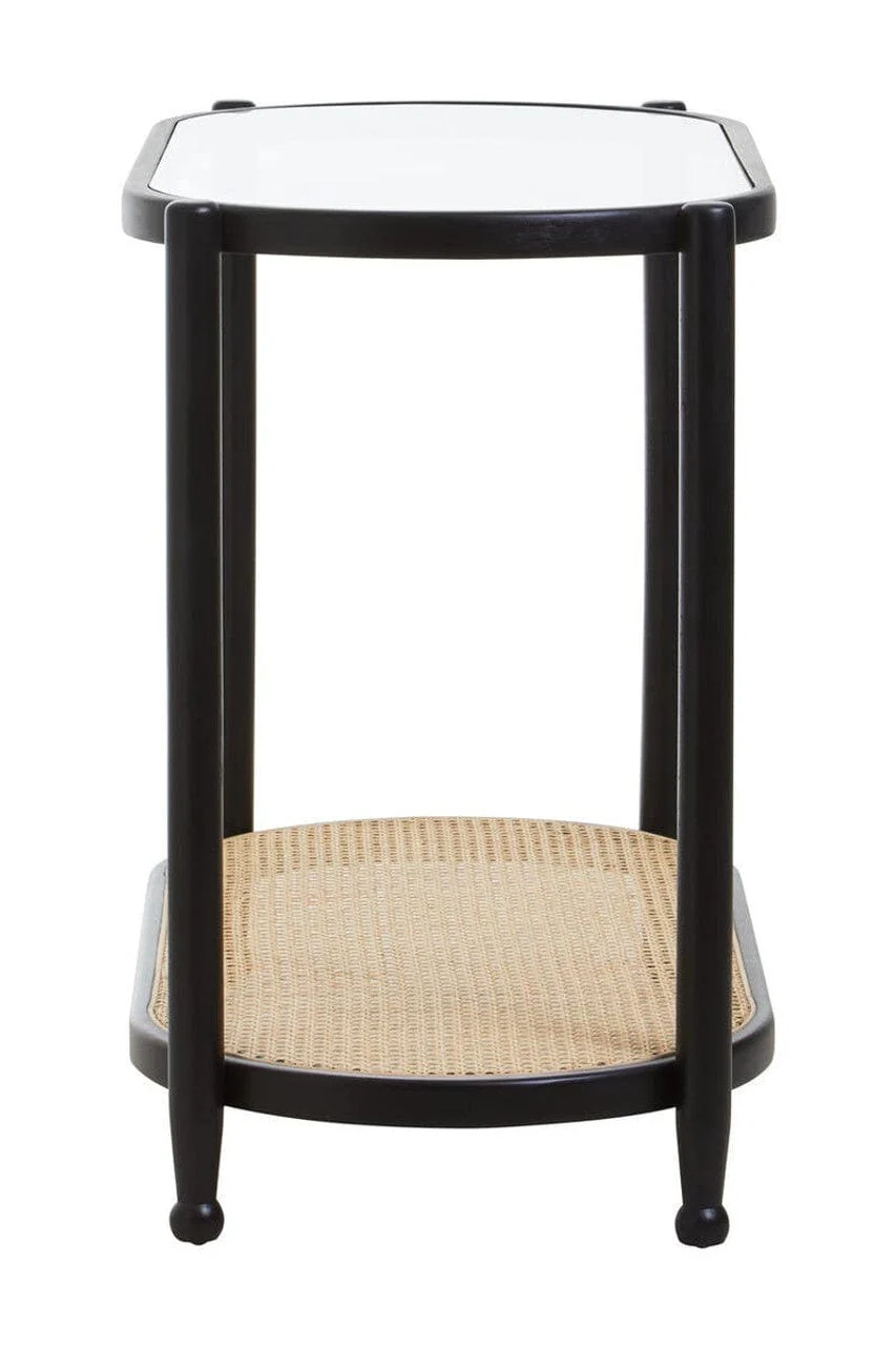 Cebu Rattan and Glass 2 Tier Console Table - Image 12