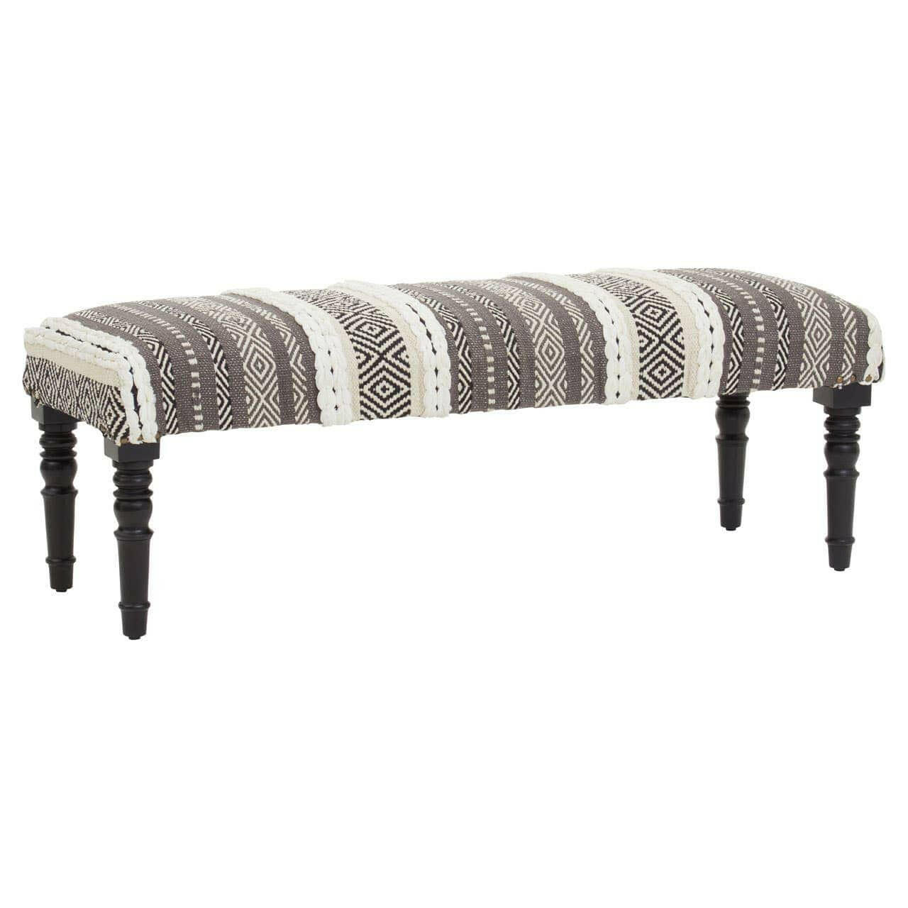 Cefena Grey And White Bench - Image 2