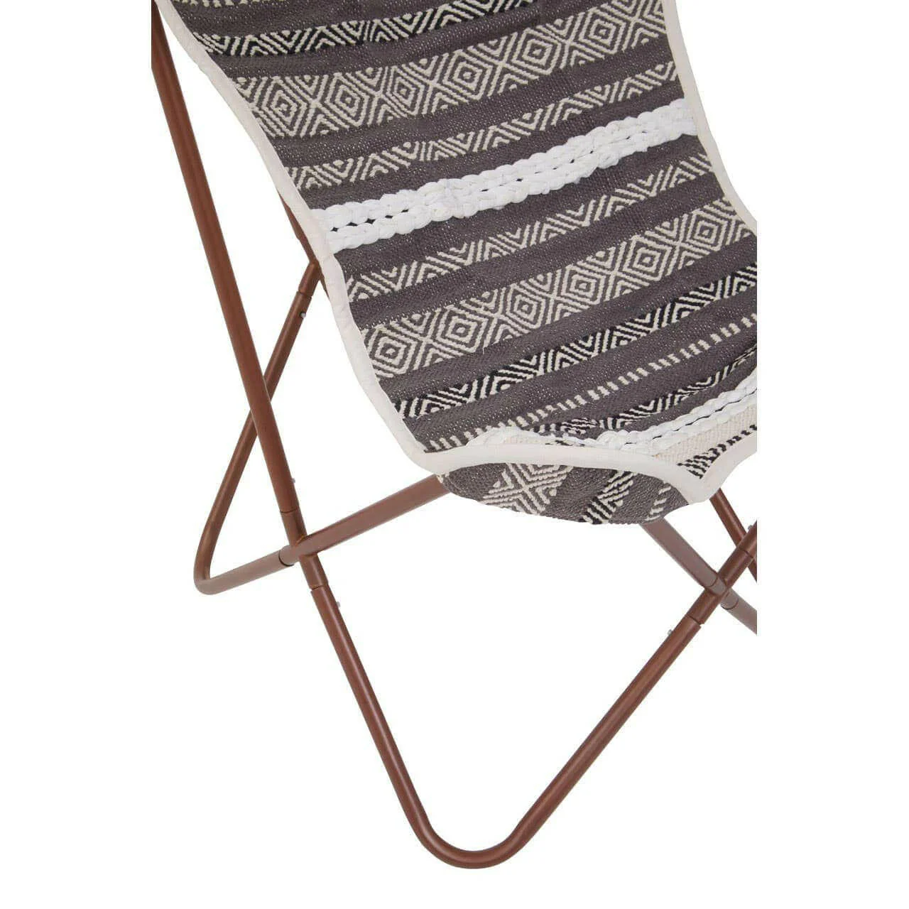 Cefena Grey And White Butterfly Chair - Image 6