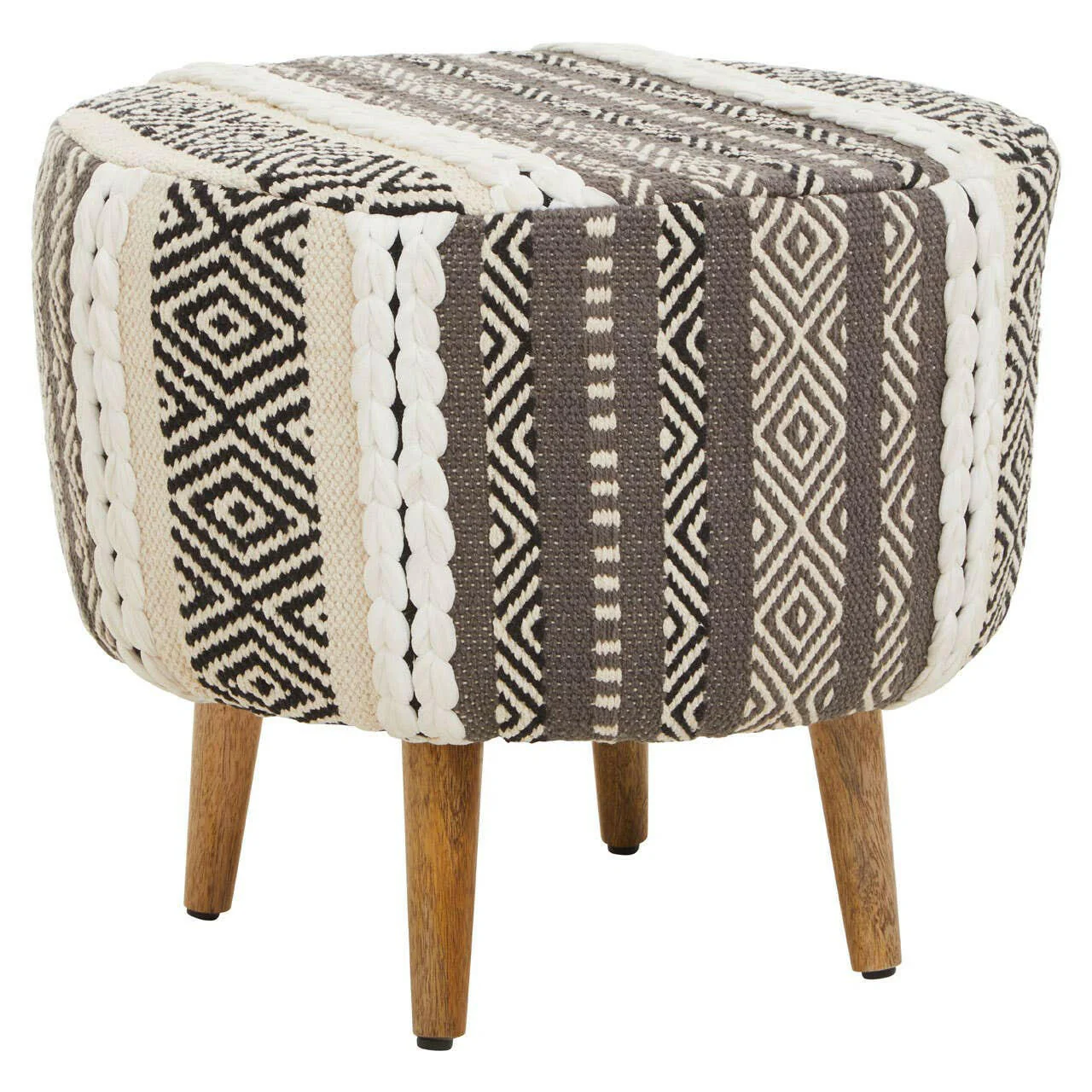 Cefena Grey And White Stool - Image 2
