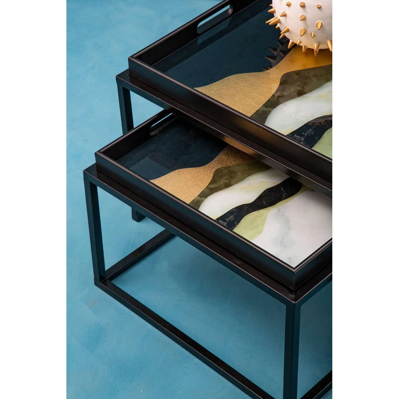 Celina Set Of 2 Assorted Colour Nesting Tables - Image 2