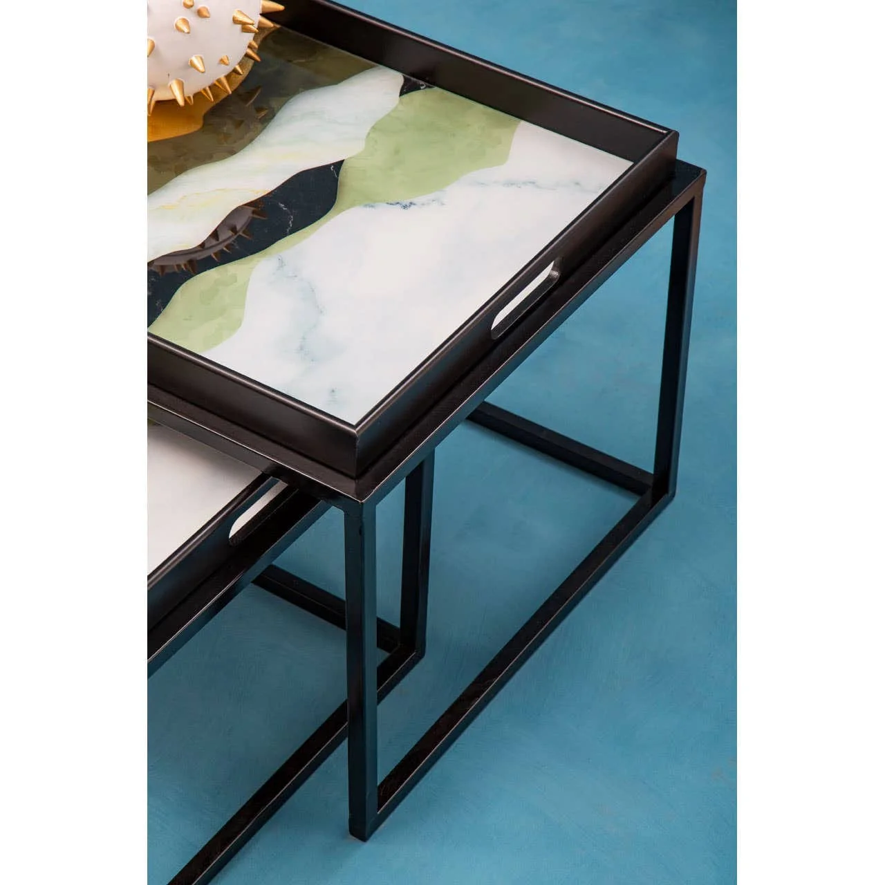 Celina Set Of 2 Assorted Colour Nesting Tables - Image 3