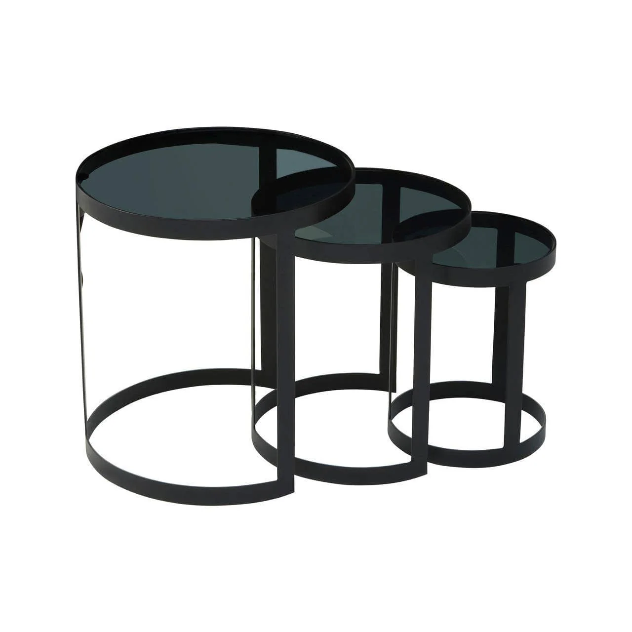 Corra Set Of Three Black Nesting Tables - Image 2
