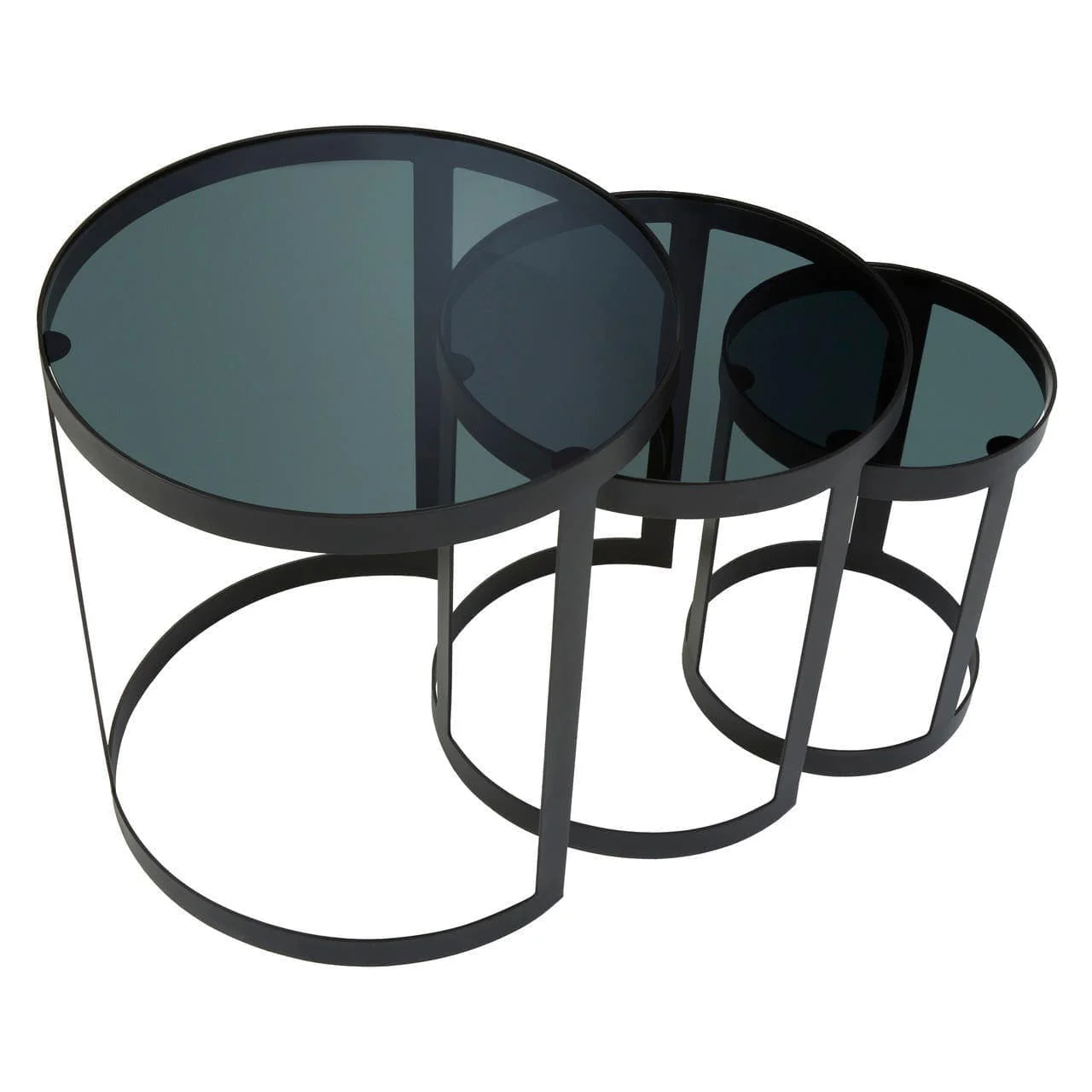 Corra Set Of Three Black Nesting Tables - Image 3