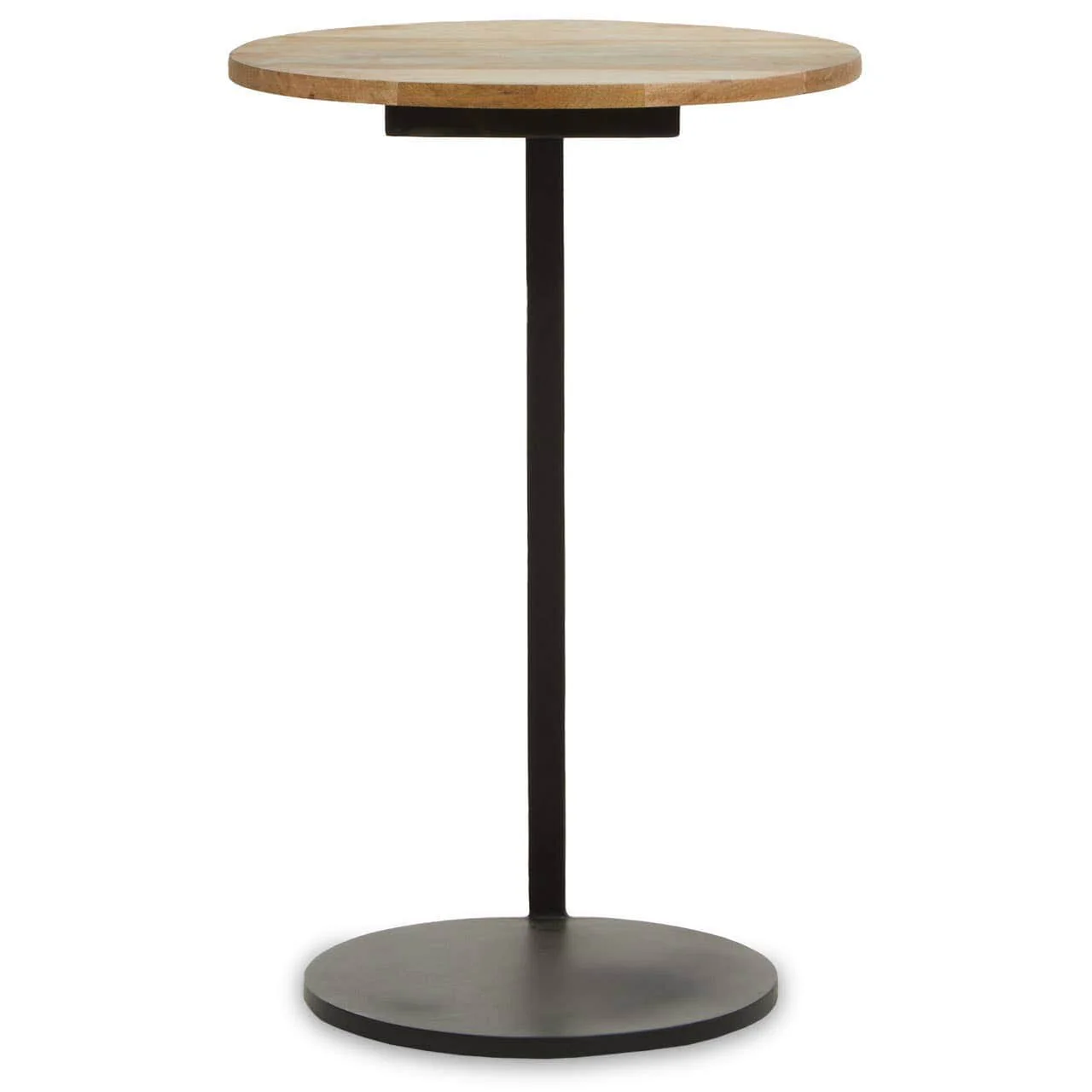 Corra Side Table With Round Wooden Top