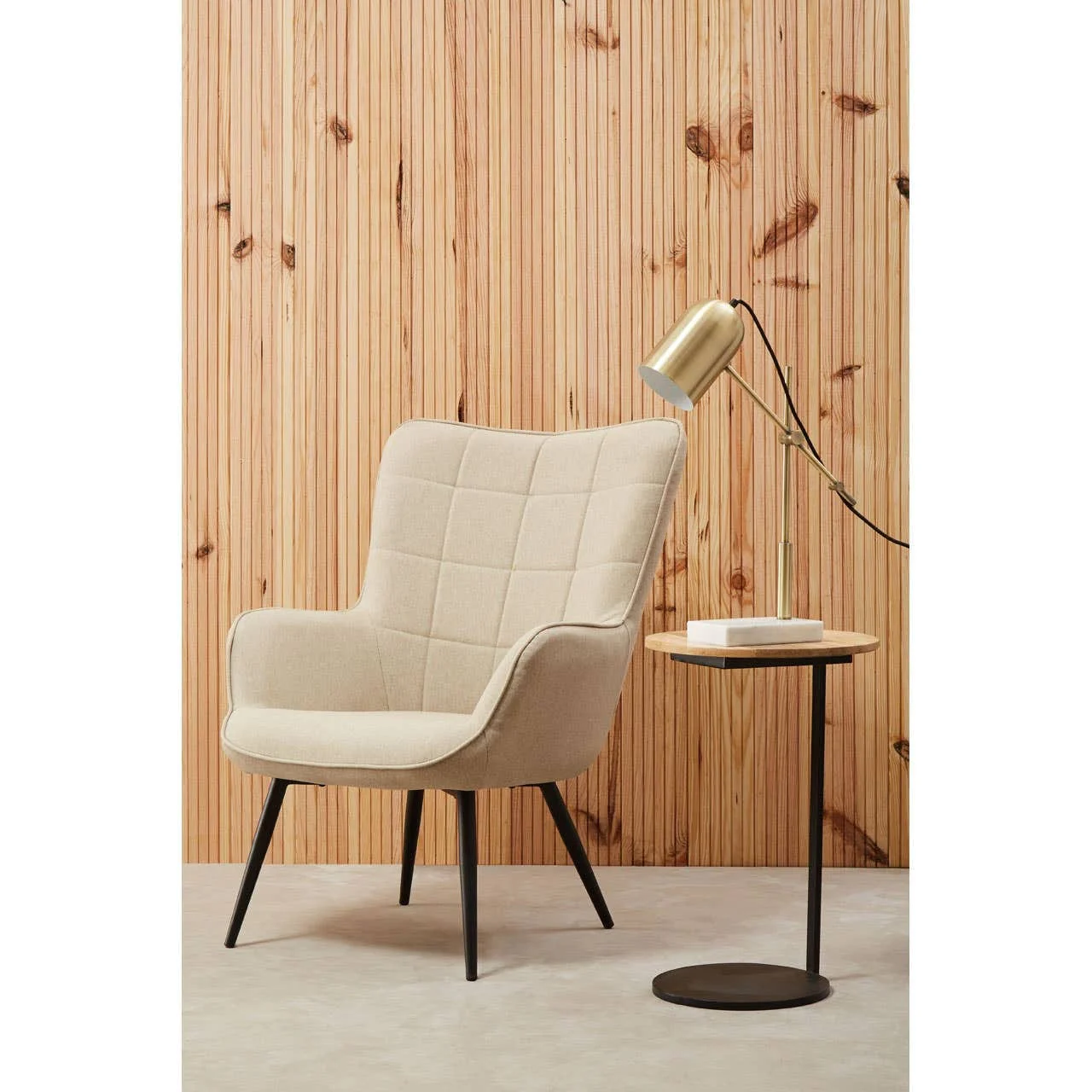 Corra Side Table With Round Wooden Top - Image 2