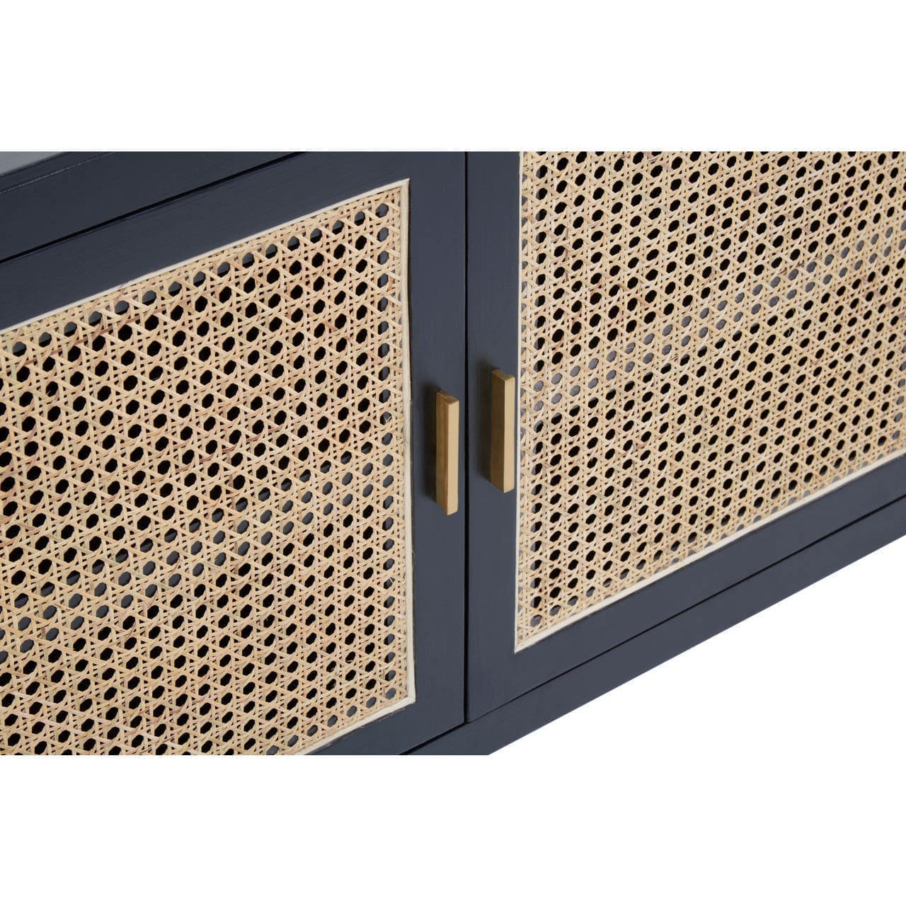 Corso Black Sideboard with 3 Rattan Doors - Image 11