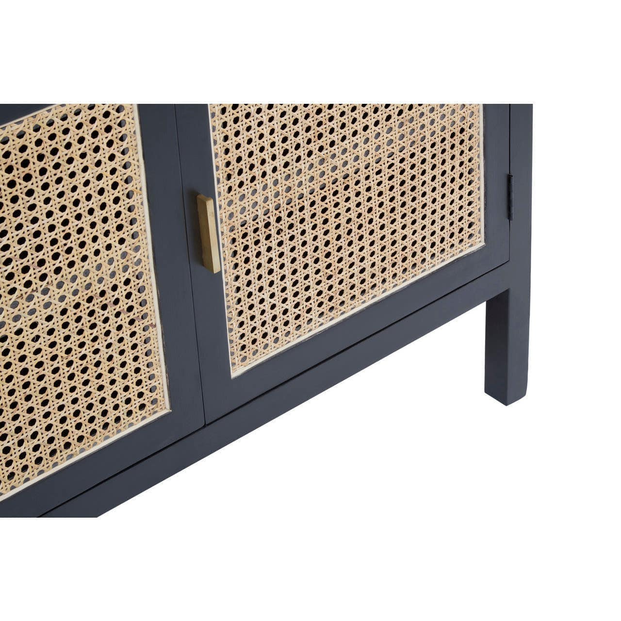 Corso Black Sideboard with 3 Rattan Doors - Image 12