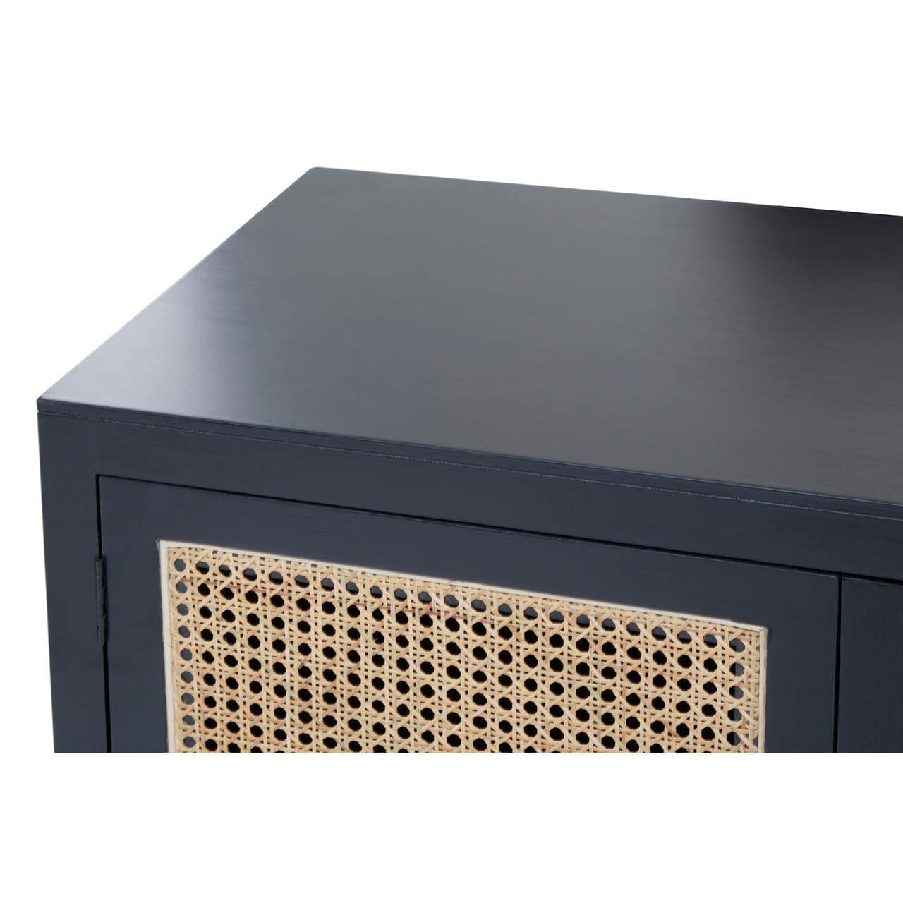 Corso Black Sideboard with 3 Rattan Doors - Image 3
