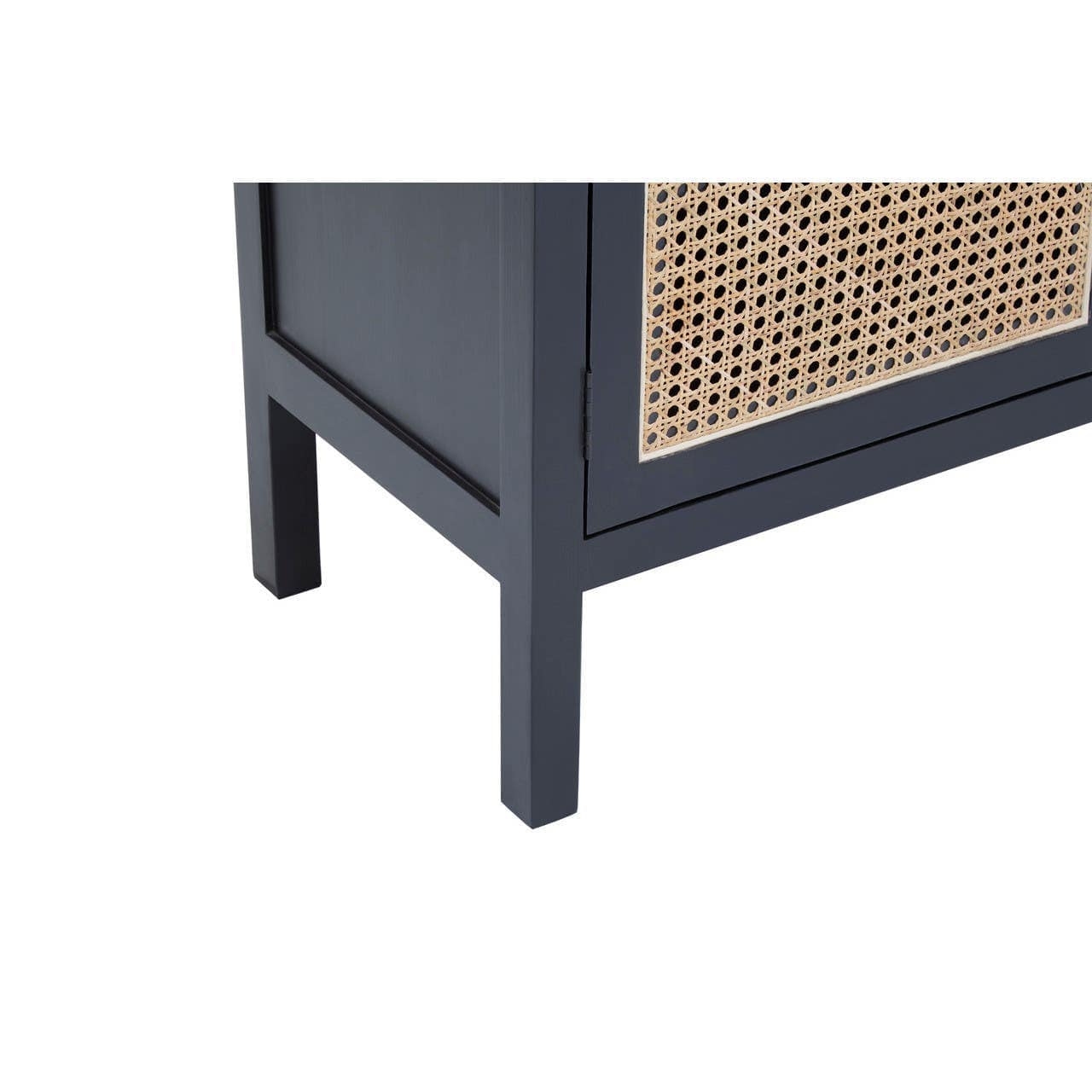 Corso Black Sideboard with 3 Rattan Doors - Image 4