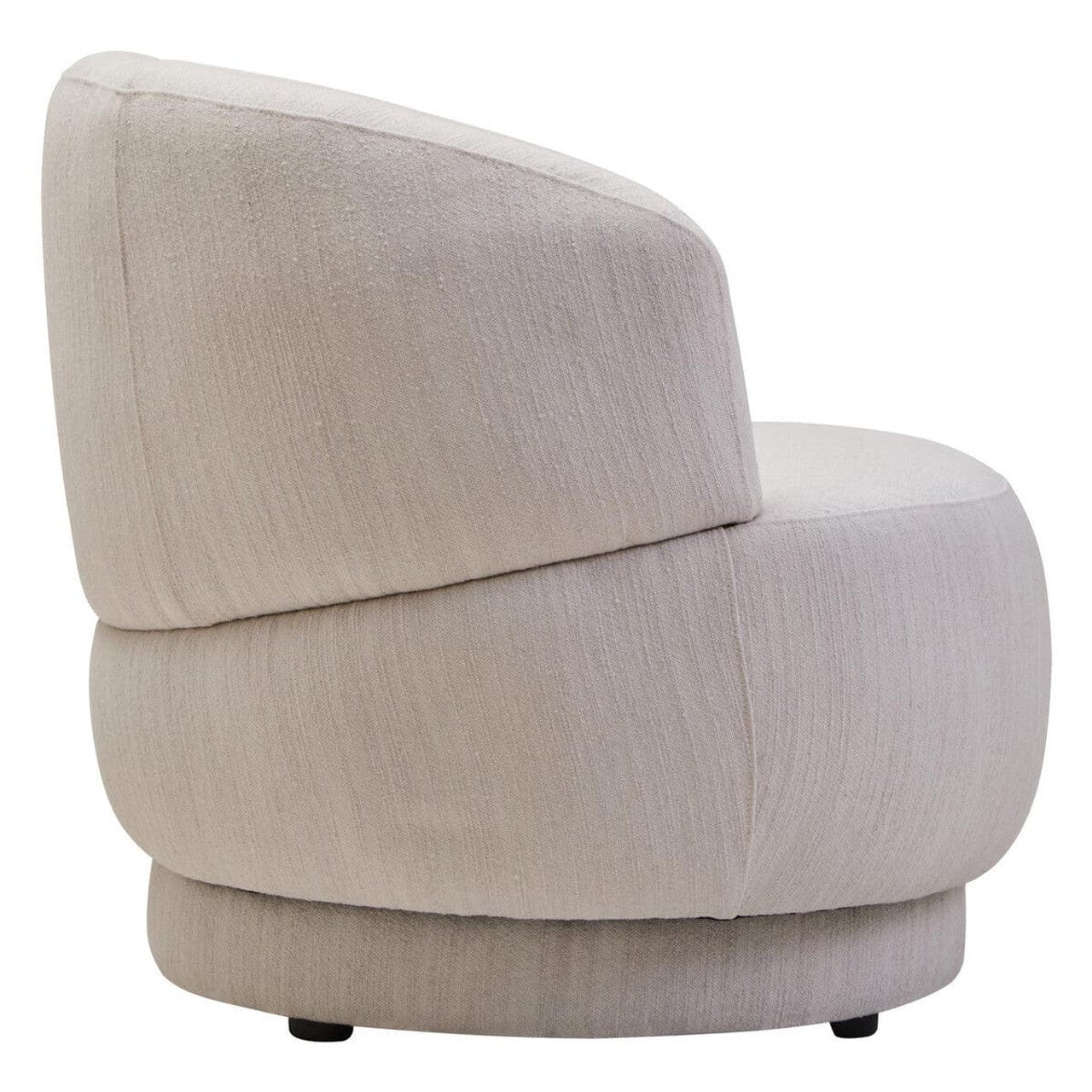 Dale Ivory Linen Curved Chair - Image 5