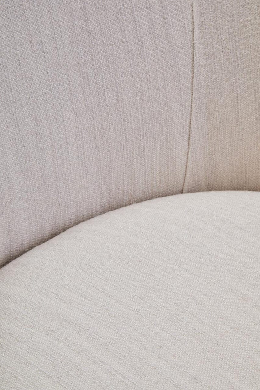 Dale Ivory Linen Curved Chair - Image 7