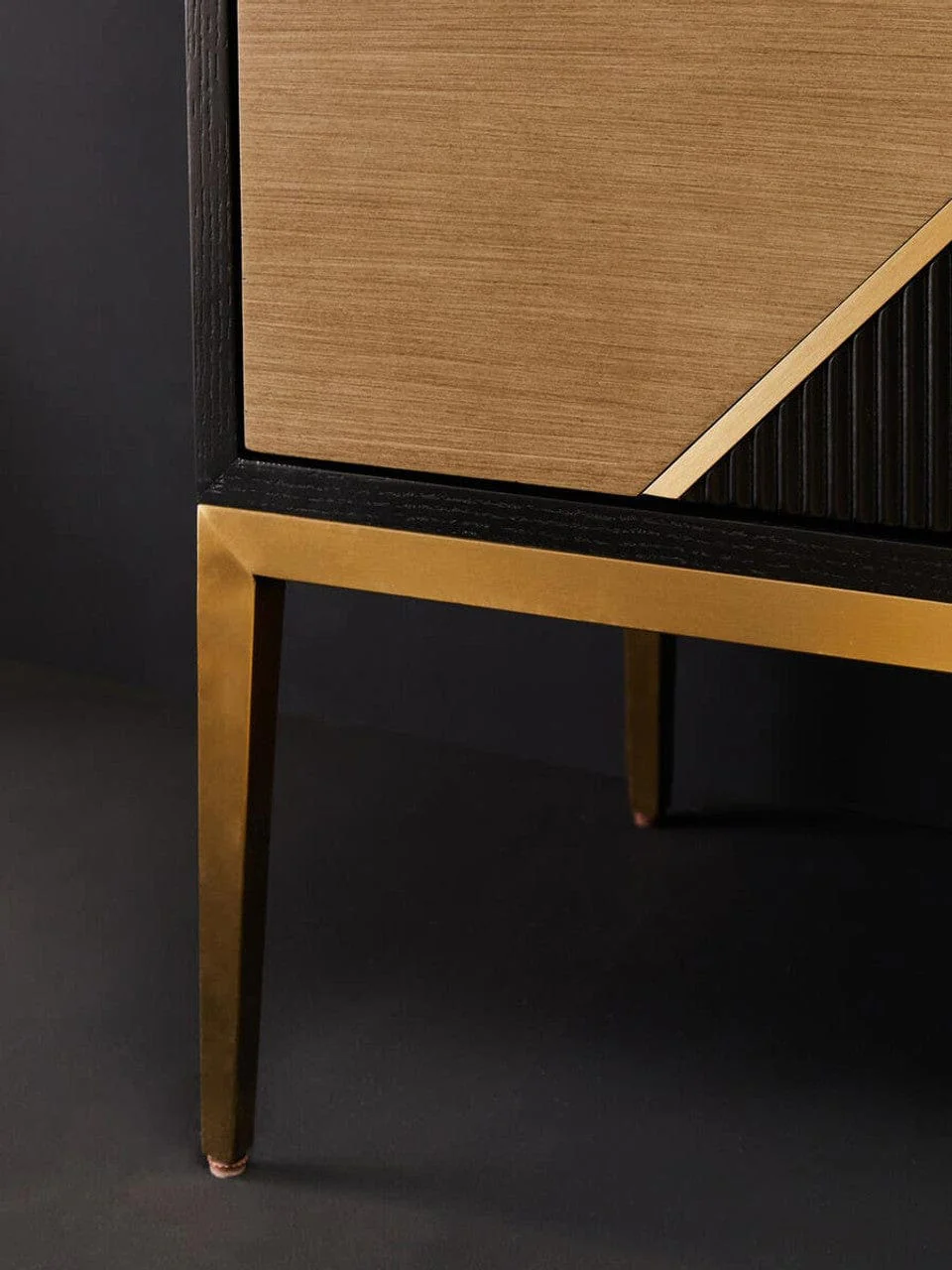 Davoli Black and Gold Two Door Sideboard - Image 10