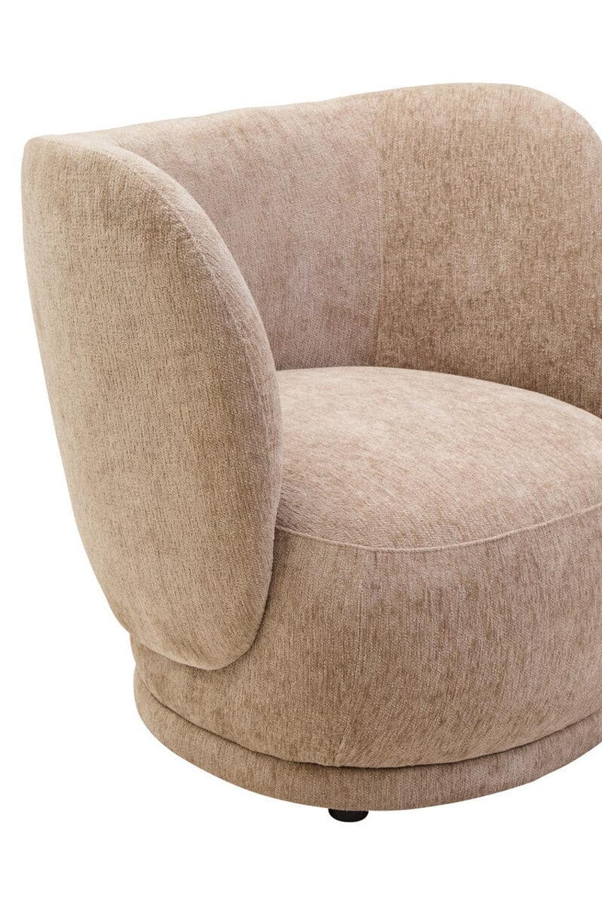 Delray Deep Stone Chenille Curved Chair - Image 4