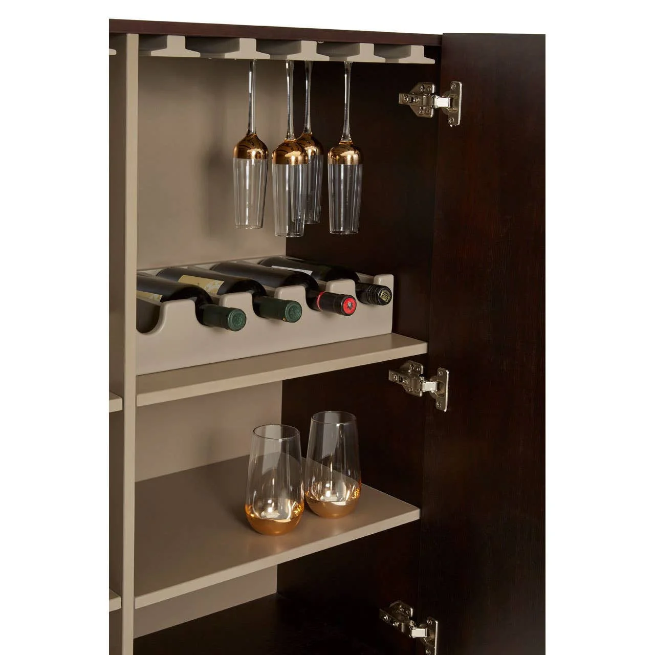 Delta Walnut Veneer Drinks Cabinet - Image 8