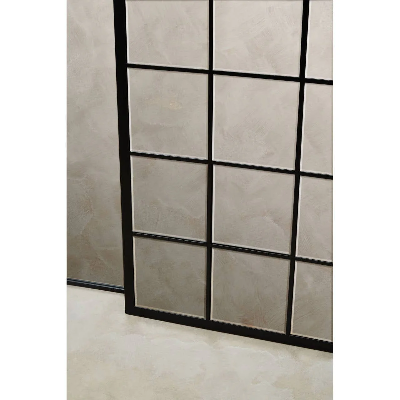 Descartes Black Large Grid Wall Mirror - Image 3