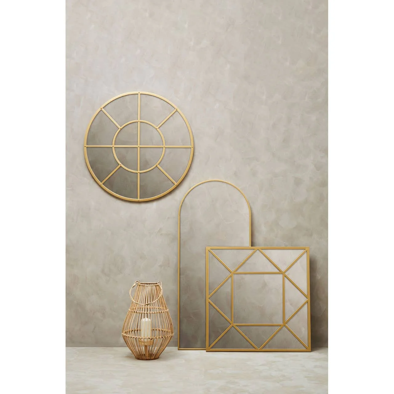 Descartes Gold Frame Wall Mirror - Image 8