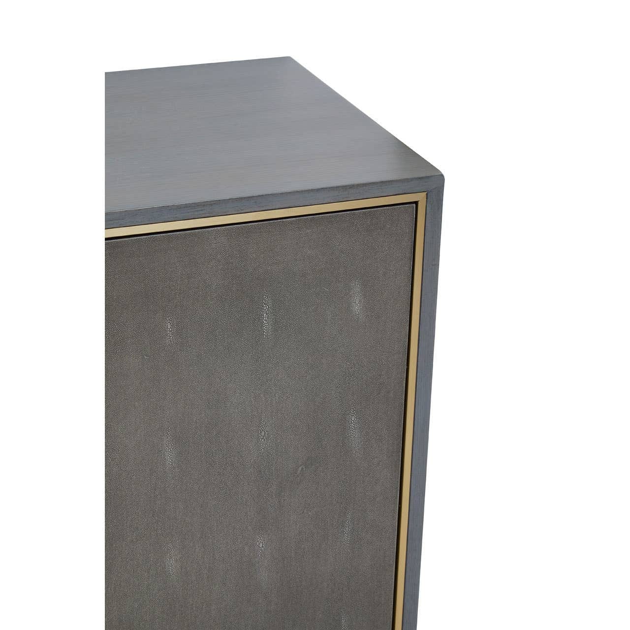 Deskey Grey Shagreen Effect Three Drawer Sideboard - Image 16