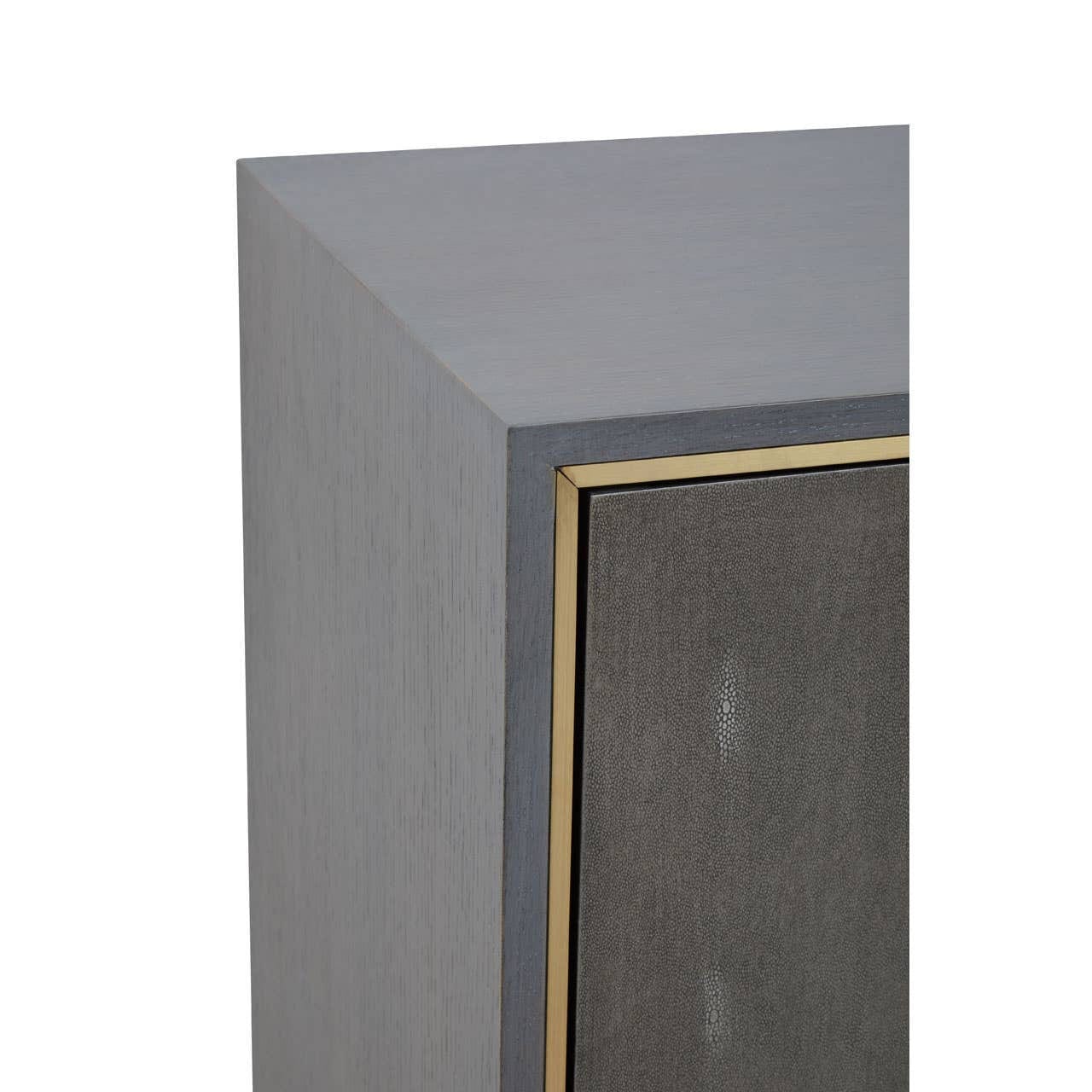 Deskey Grey Shagreen Effect Three Drawer Sideboard - Image 3