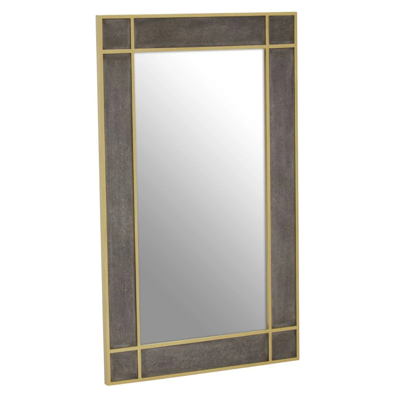 Deskey Grey Shagreen Effect Wall Mirror - Image 2