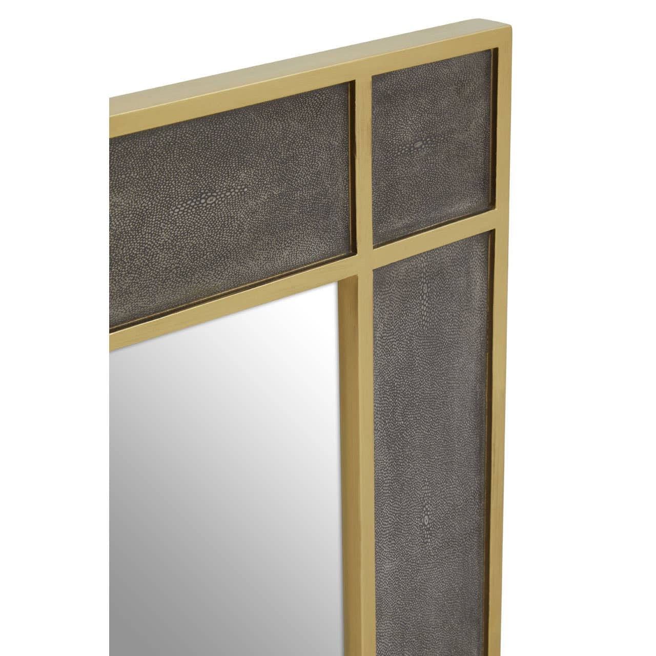 Deskey Grey Shagreen Effect Wall Mirror - Image 3