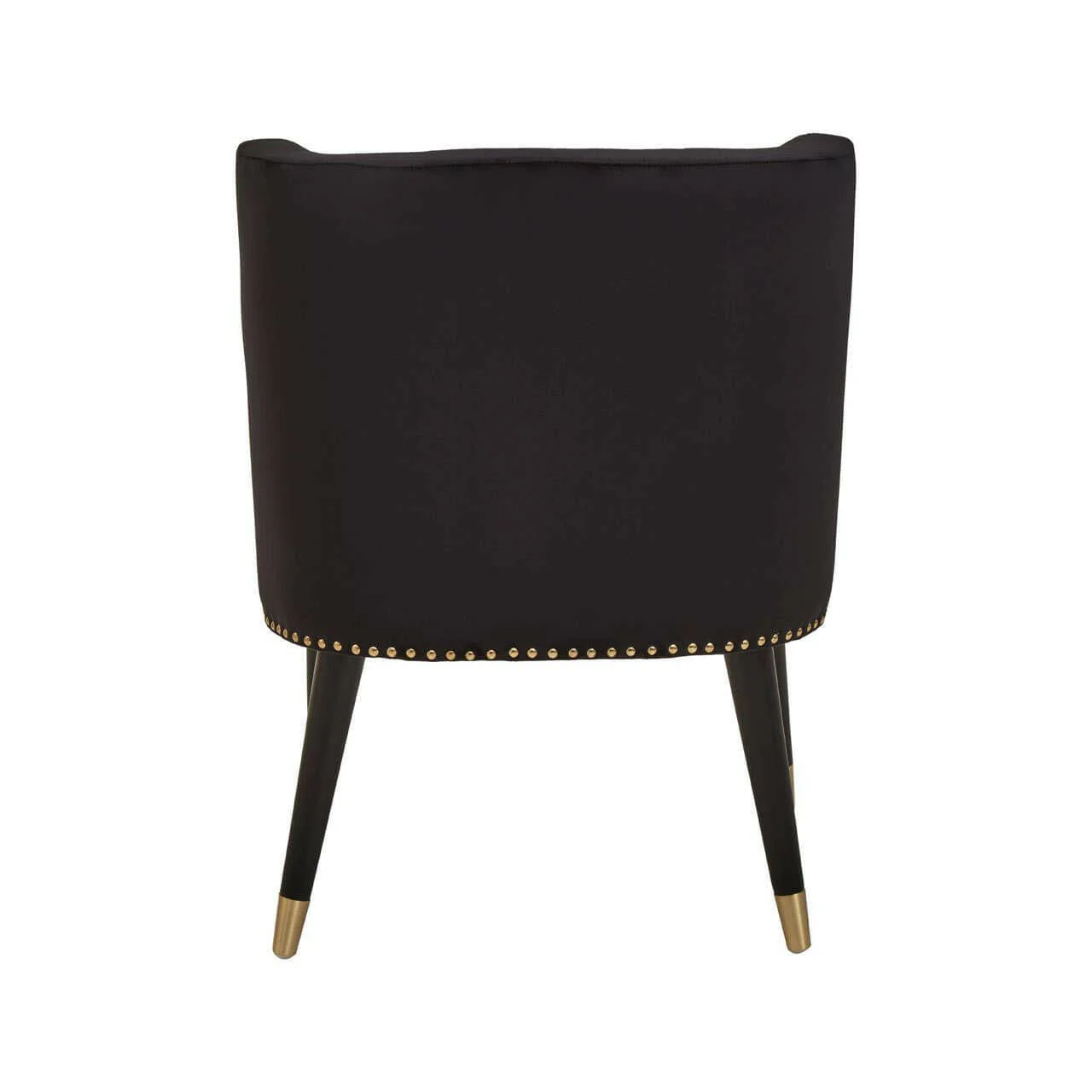Doucet Black Velvet Chair With Black Legs - Image 4