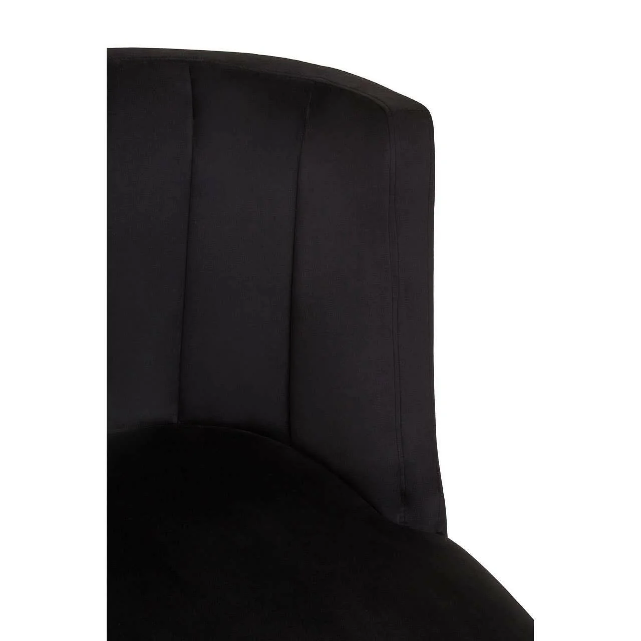 Doucet Black Velvet Chair With Black Legs - Image 5
