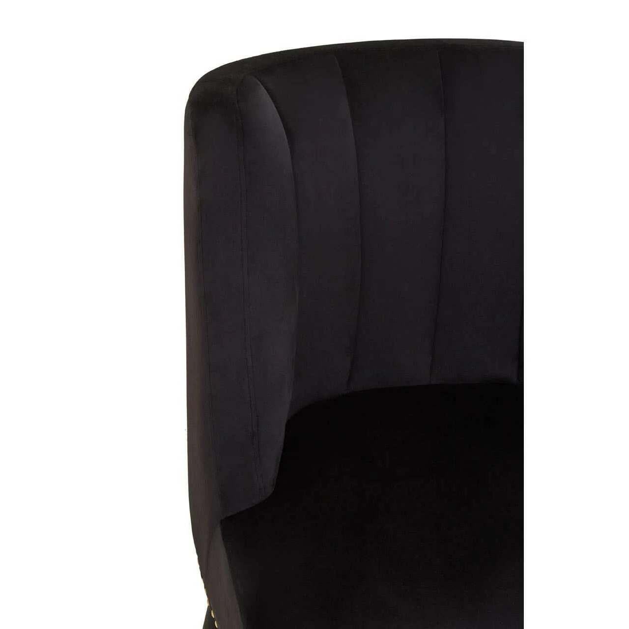 Doucet Black Velvet Chair With Black Legs - Image 9