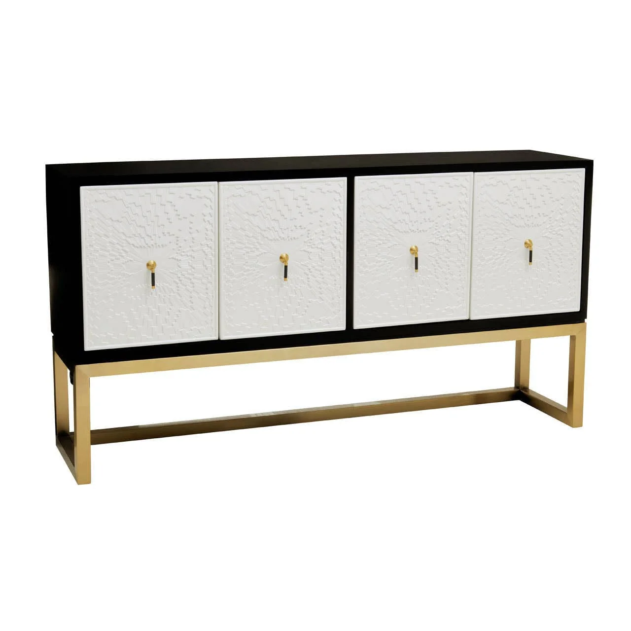 Dumas Black and White Four Door Sideboard - Image 6