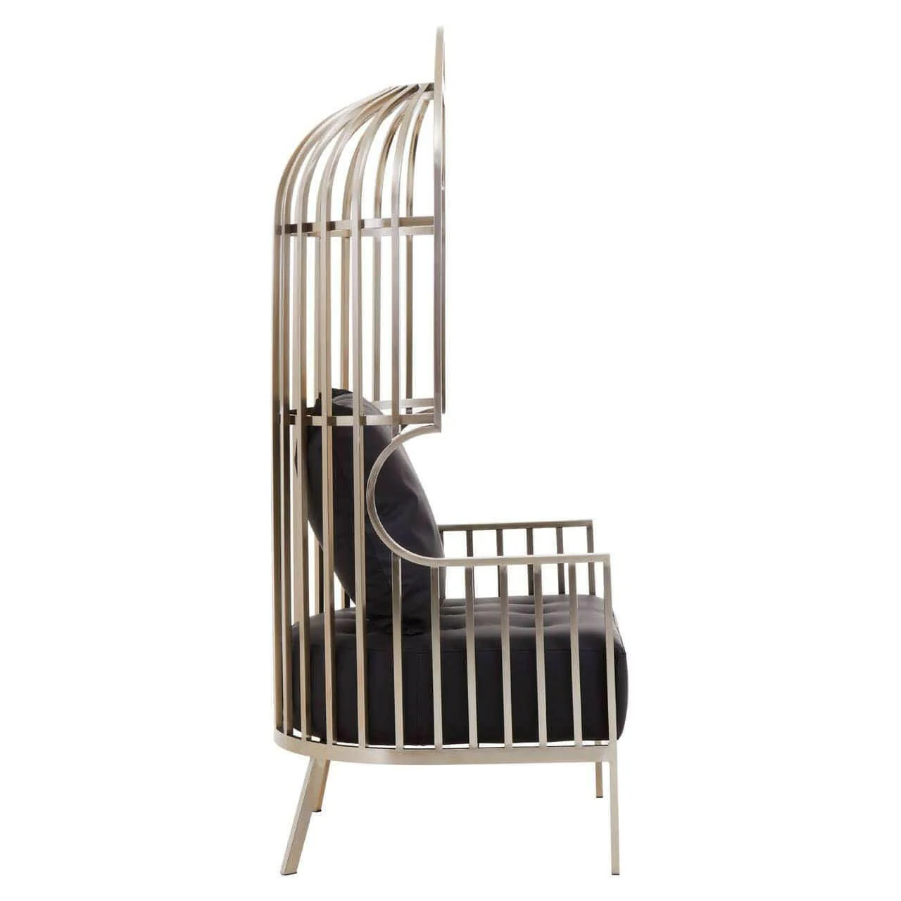 Eliza Brushed Silver Dome Cage Chair - Image 3
