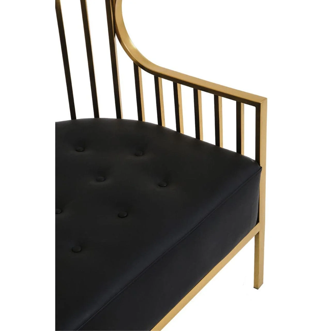 Eliza Gold Dome Cage Two Seat Sofa - Image 3