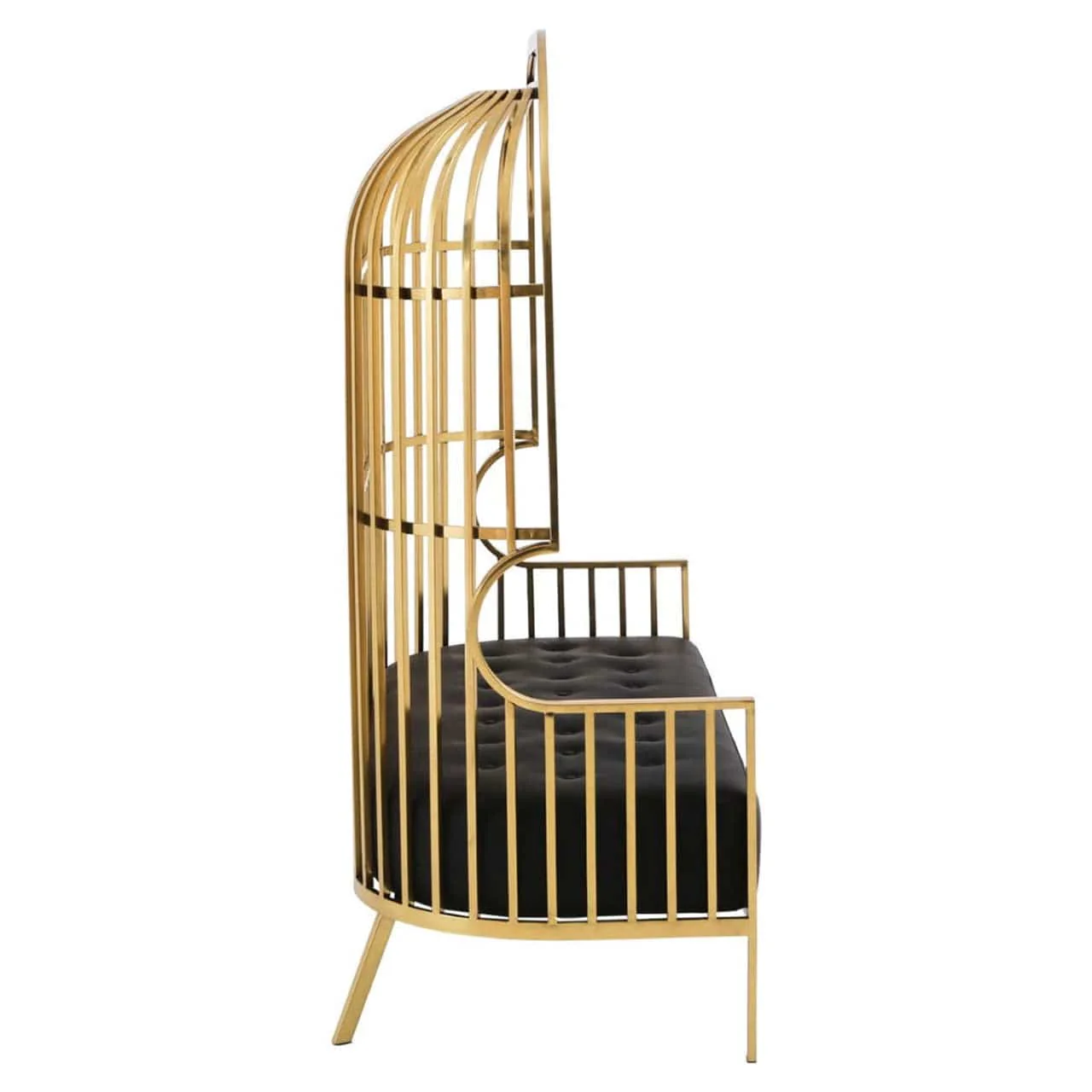 Eliza Gold Dome Cage Two Seat Sofa - Image 5