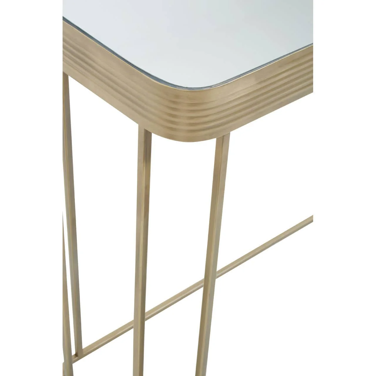 Ella Gold Console Table with Mirror Top - Image 5
