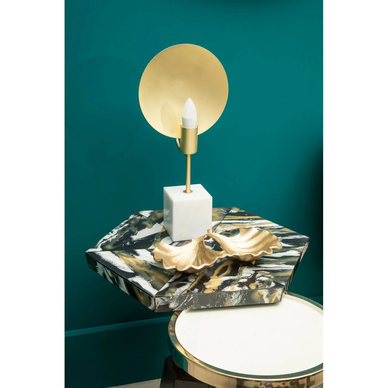 Elva Side Table With White Base - Image 10