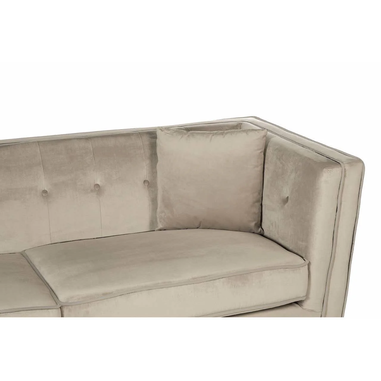 Ferris 3 Seat Mink Velvet Sofa - Image 6